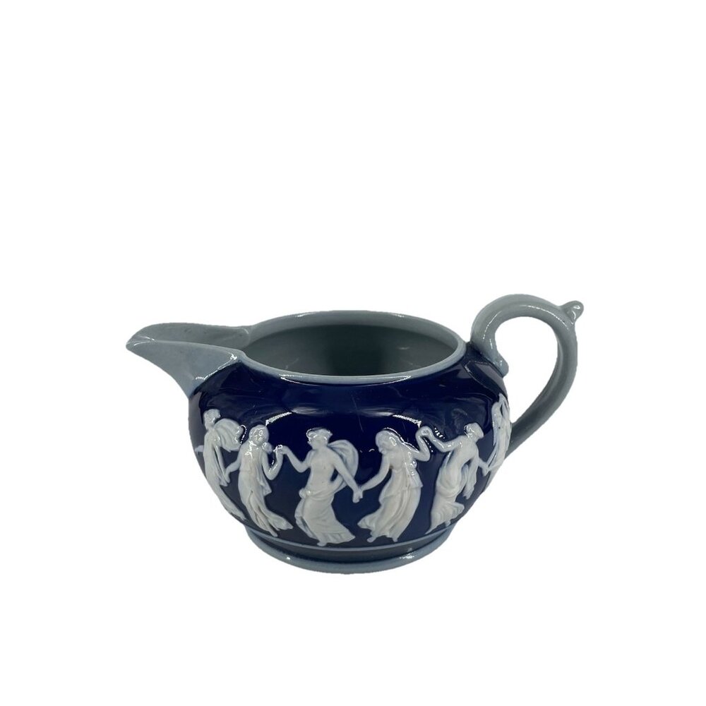 Copeland Spode Sprigware Blue Dancing Hours Creamer Rare